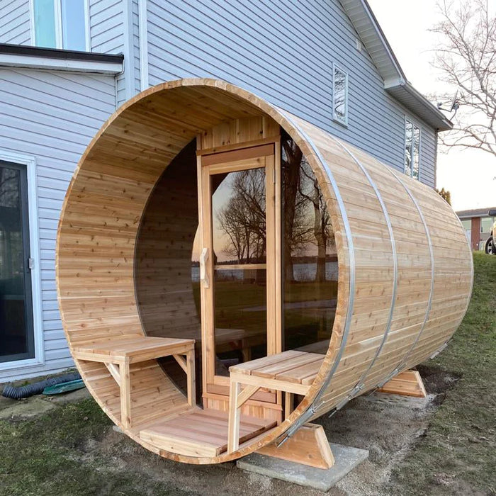 Dundalk Leisurecraft Tranquility MP Barrel Sauna for 2-6 Person from Cedar