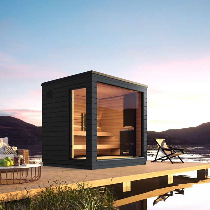 SaunaLife Garden Series Model G6 Outdoor Home Sauna for 5 Person Pre-Assembled