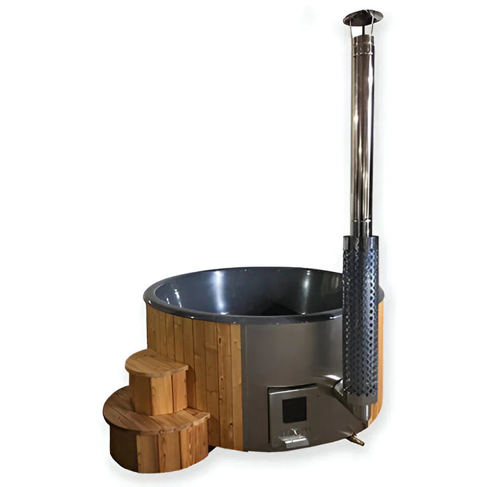 SaunaLife Model S4N – 6 Person Wood-Burning Hot Tub