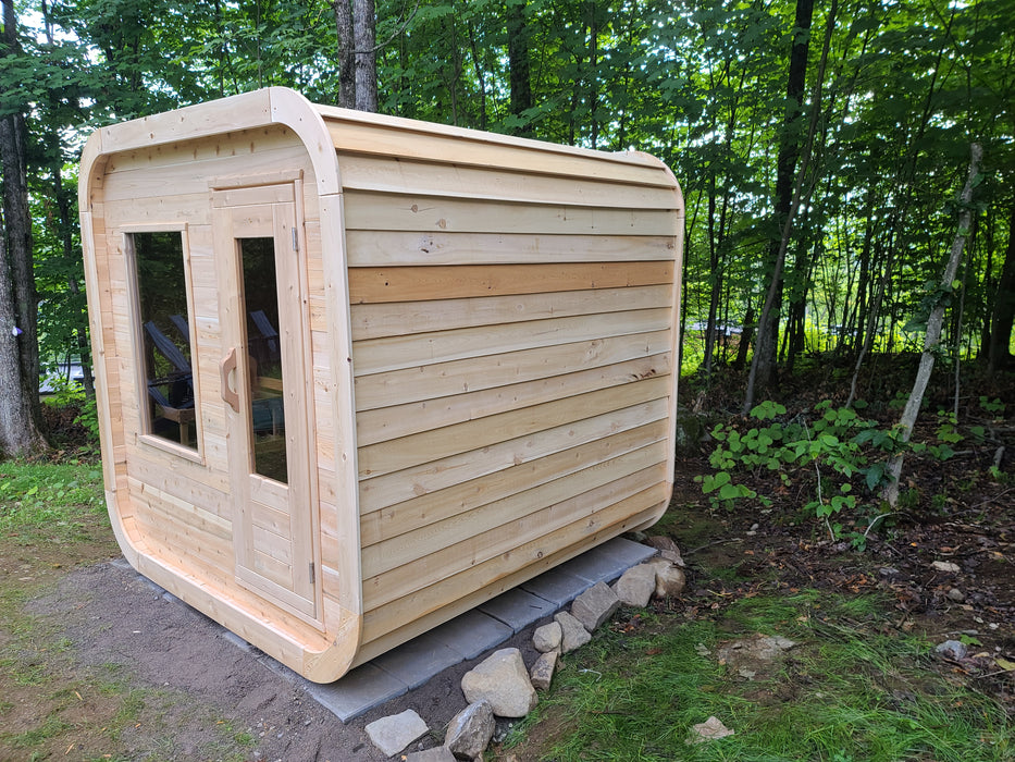 Dundalk Leisurecraft Luna Outdoor Traditional Sauna for 2-4 Person from Canadian Timber