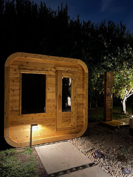 Dundalk Leisurecraft Luna Outdoor Traditional Sauna for 2-4 Person from Canadian Timber