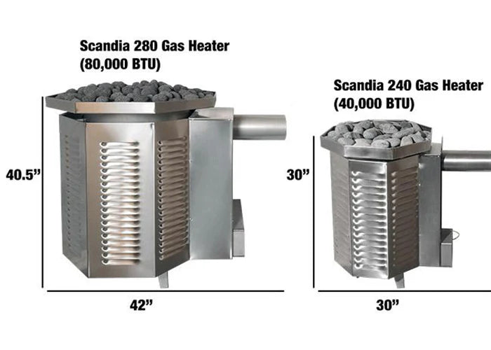 Scandia 240 40K BTU Gas Sauna Heater Natural Gas or Liquid Propane