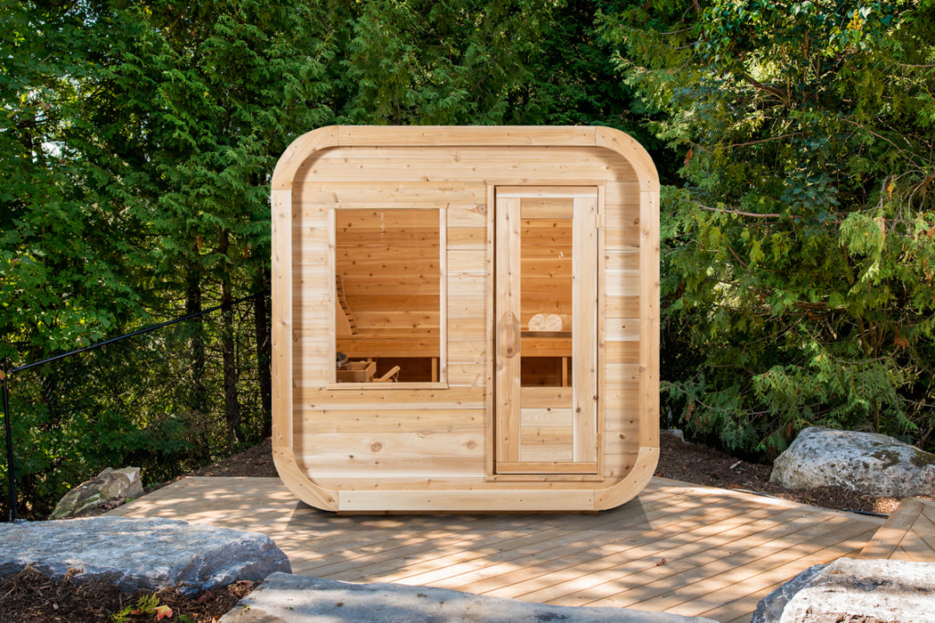 Dundalk Leisurecraft Luna Outdoor Traditional Sauna for 2-4 Person from Canadian Timber