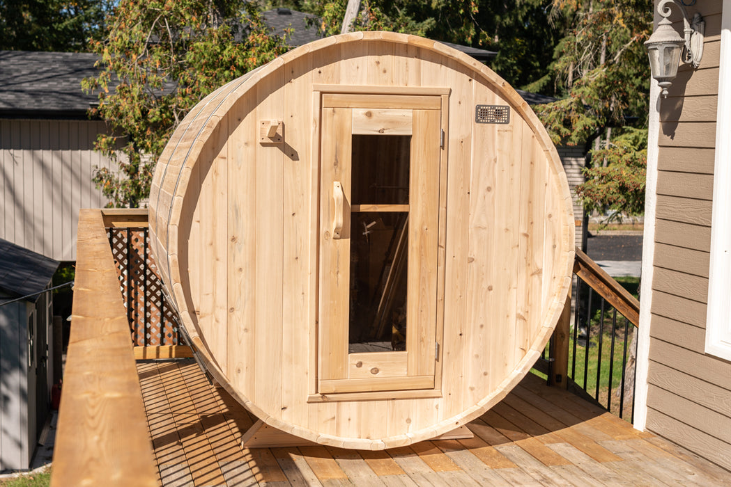 Dundalk Leisurecraft Barrel Sauna Harmony for 2-4 Person from Cedar