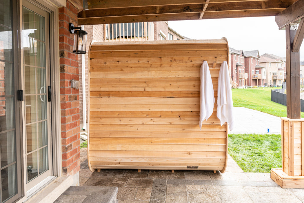 Dundalk Leisurecraft Luna Outdoor Traditional Sauna for 2-4 Person from Canadian Timber