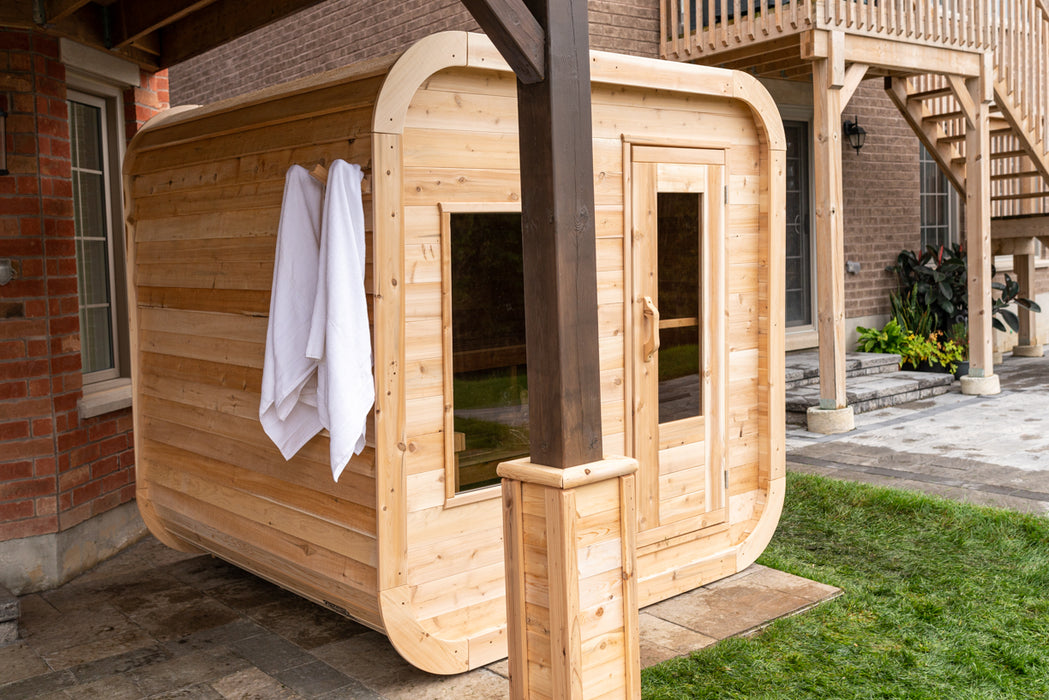 Dundalk Leisurecraft Luna Outdoor Traditional Sauna for 2-4 Person from Canadian Timber