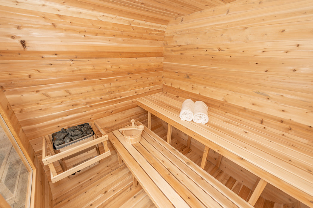 Dundalk Leisurecraft Luna Outdoor Traditional Sauna for 2-4 Person from Canadian Timber