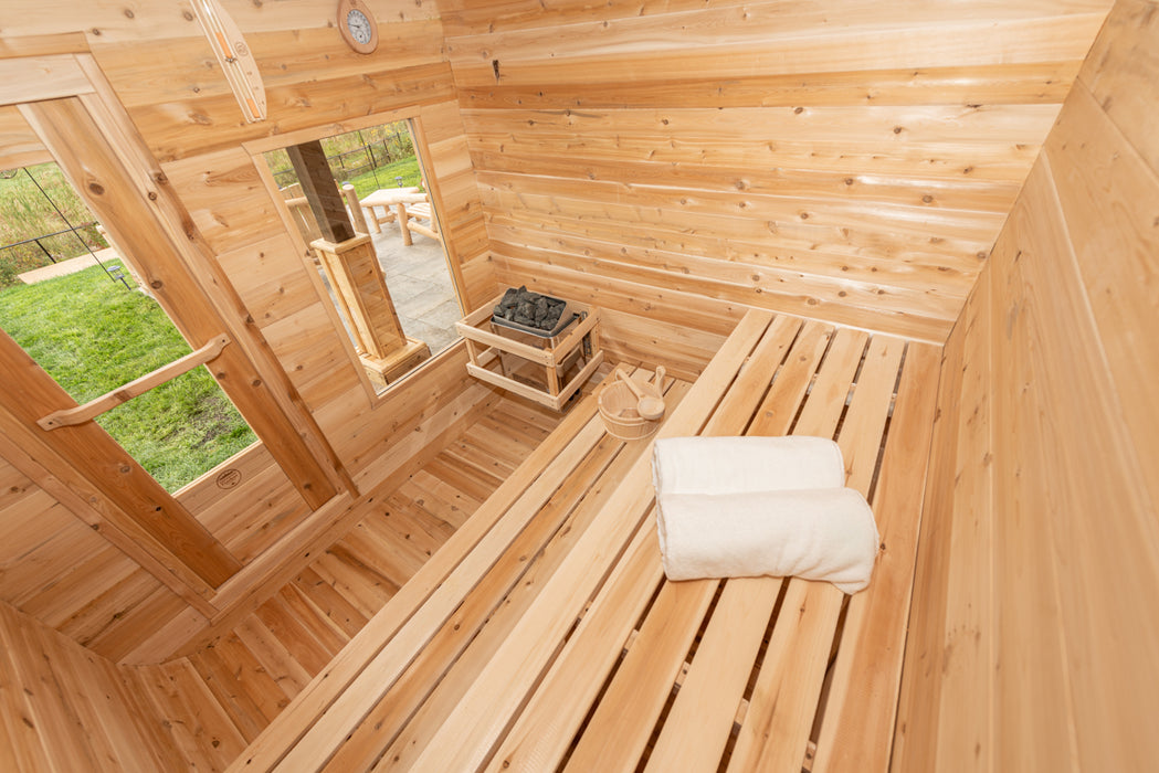 Dundalk Leisurecraft Luna Outdoor Traditional Sauna for 2-4 Person from Canadian Timber