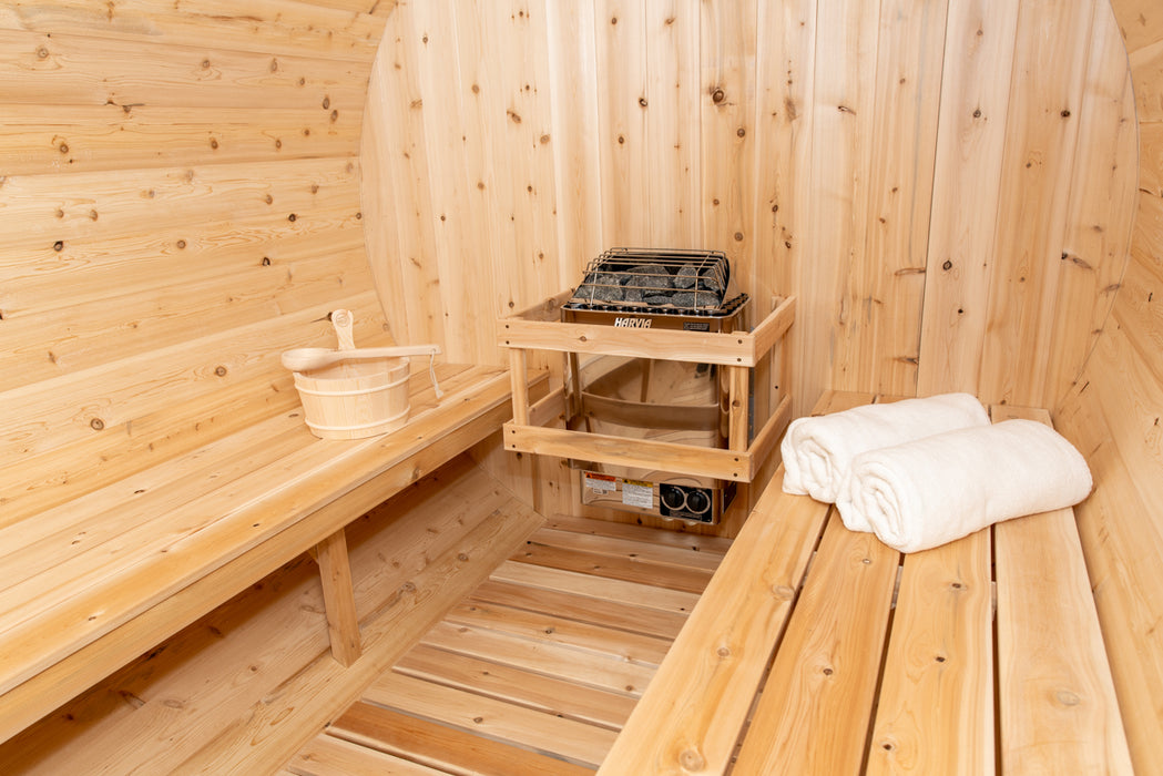 Dundalk Leisurecraft Barrel Sauna Tranquility for 2-6 Person from Cedar