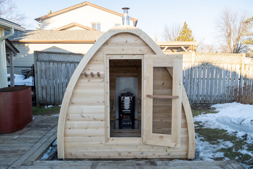Dundalk Leisurecraft Outdoor Sauna MiniPod for 2-4 Person from Cedar