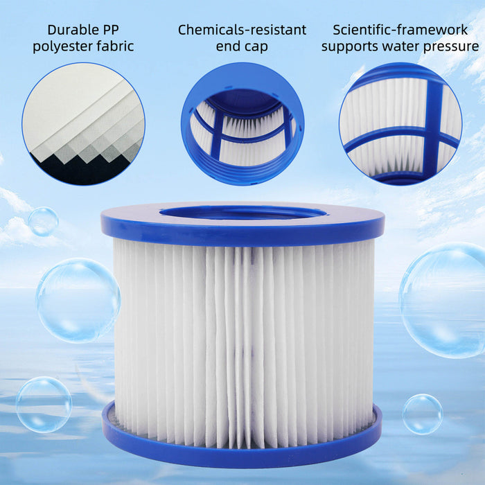 Water Filter Cartridge for Inflatable Hot Tub Spa - Blue