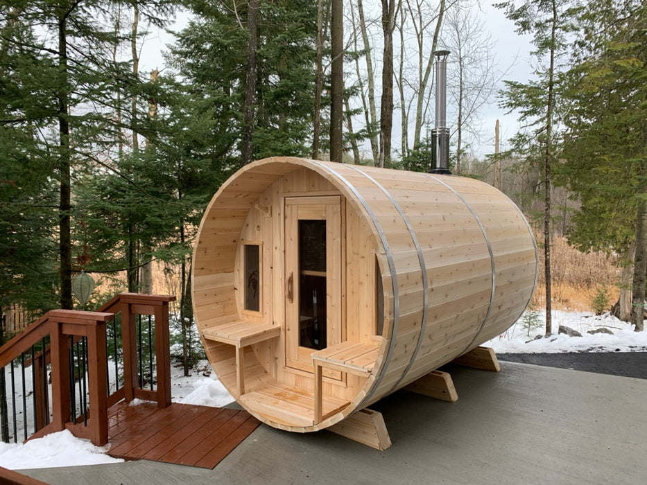 Dundalk Leisurecraft Barrel Sauna Tranquility for 2-6 Person from Cedar