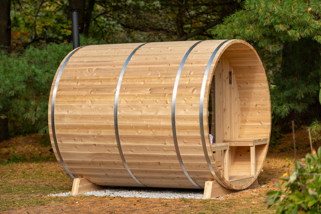 Dundalk Leisurecraft Barrel Sauna Serenity for 2-4 Person from Cedar