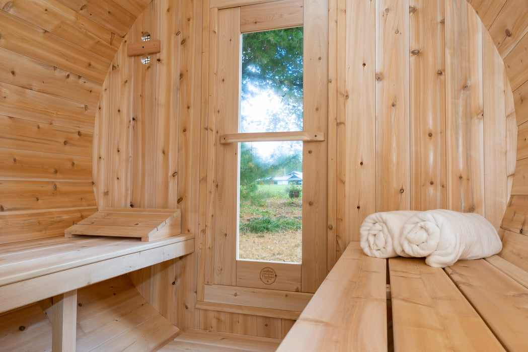 Dundalk Leisurecraft Barrel Sauna Serenity for 2-4 Person from Cedar