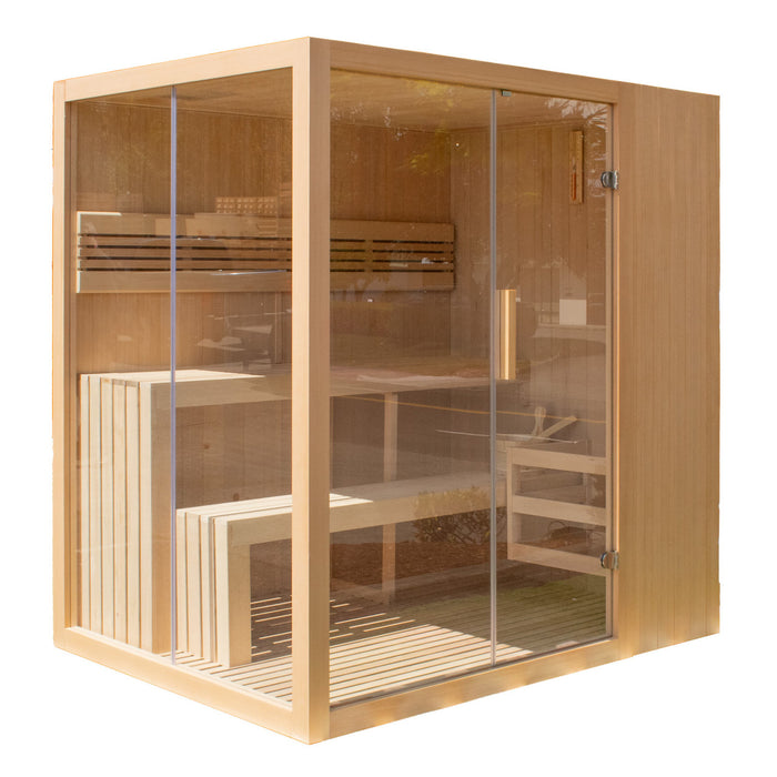 ALEKO Indoor Wet Dry Sauna for 4-6 Person from Canadian Hemlock 4.5 kW UL