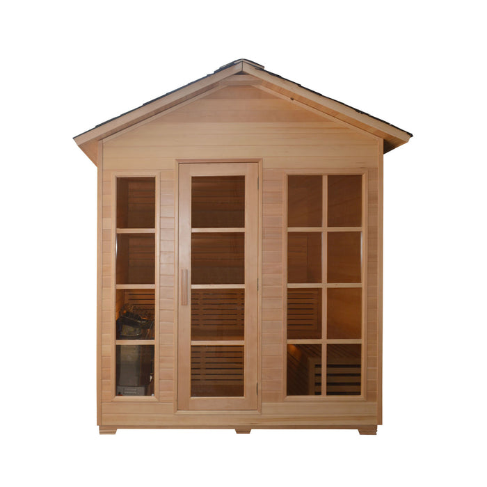 ALEKO Large Outdoor Indoor Wet Dry Sauna for 6 Person from Canadian Hemlock 6 kW UL
