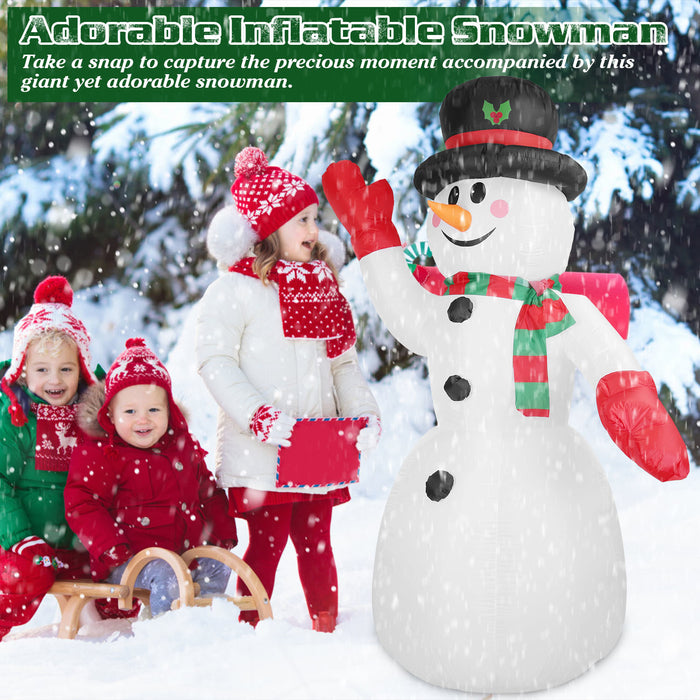 Giant 7.9FT Inflatable Snowman with LED Lights – Adorable Winter Wonderland Decor for Outdoor Display, Christmas 2024