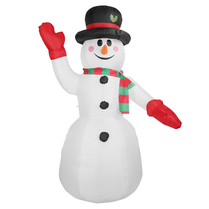 Giant 7.9FT Inflatable Snowman with LED Lights – Adorable Winter Wonderland Decor for Outdoor Display, Christmas 2024