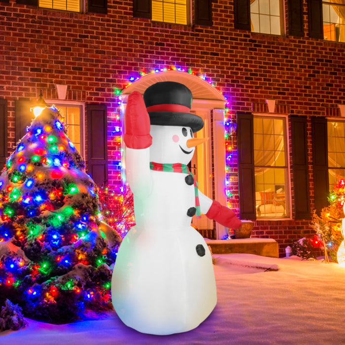 Giant 7.9FT Inflatable Snowman with LED Lights – Adorable Winter Wonderland Decor for Outdoor Display, Christmas 2024