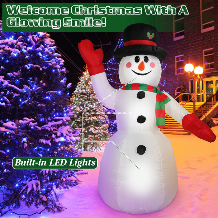 Giant 7.9FT Inflatable Snowman with LED Lights – Adorable Winter Wonderland Decor for Outdoor Display, Christmas 2024