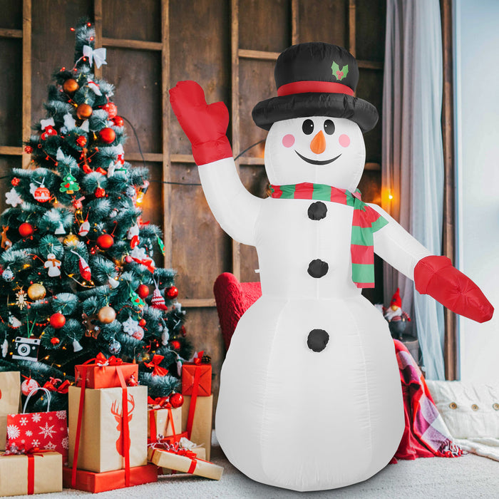 Giant 7.9FT Inflatable Snowman with LED Lights – Adorable Winter Wonderland Decor for Outdoor Display, Christmas 2024