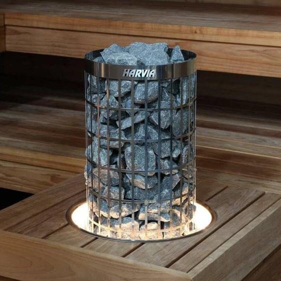 Embedding Flange w/ LED-Lighting for Harvia Cilindro Half Series 11kW Sauna Heater
