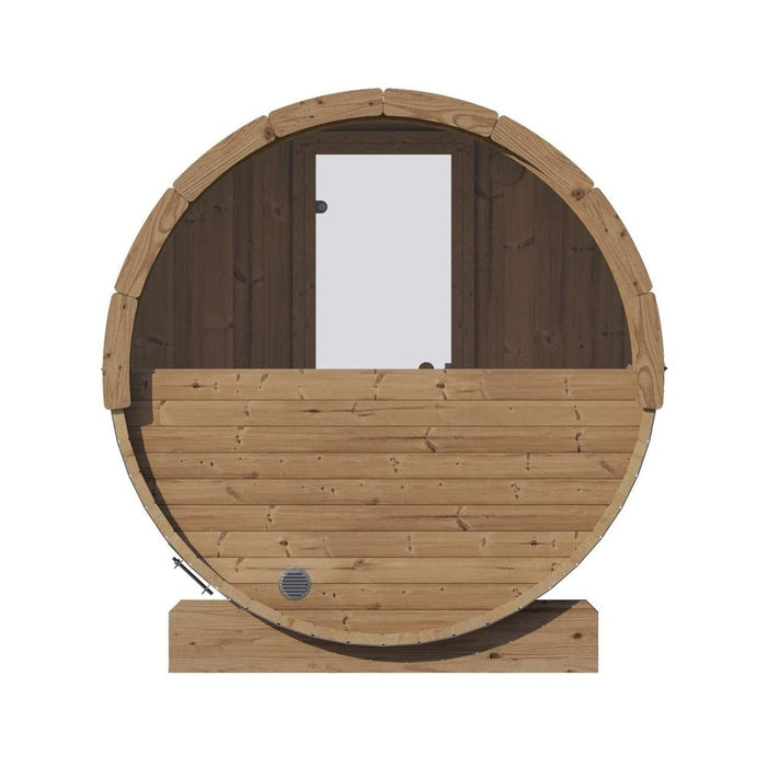 SaunaLife Small Barrel Sauna for 3 Person with Rear Window ERGO Series Model E6W