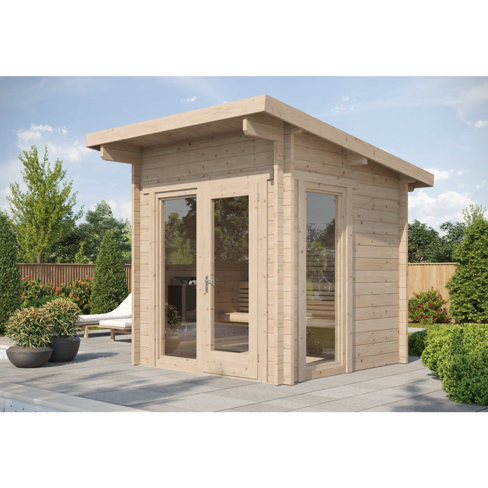 SaunaLife Garden Series Model G4 Large Outdoor Home Sauna Kit for 6 Person