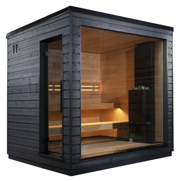SaunaLife Outdoor Home Sauna for 5 Person Pre-Assembled Garden Series Model G6