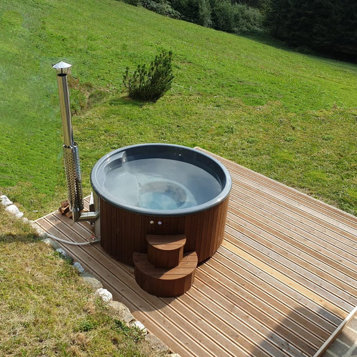 SaunaLife Model S4N – 6 Person Wood-Burning Hot Tub