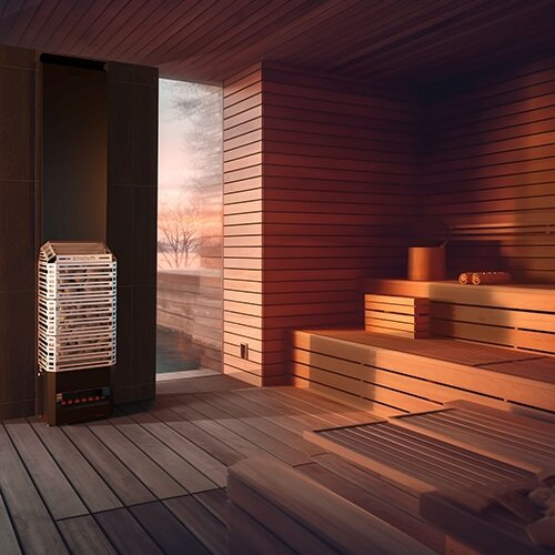 Saunum AIR 5 Electric Sauna Heater 4.8 kW Climate Equalizer Stainless